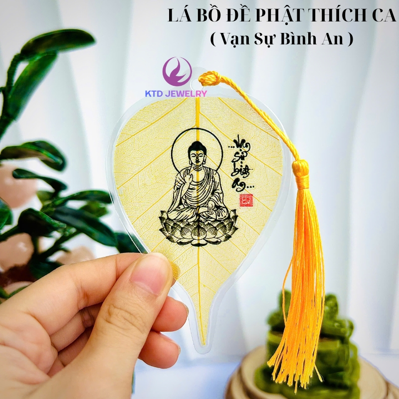 Lá Bồ Đề KATEDA Để Ốp Điện Thoại, Để Bóp Ví, Treo Xe Ô Tô Size 6 x 9cm.