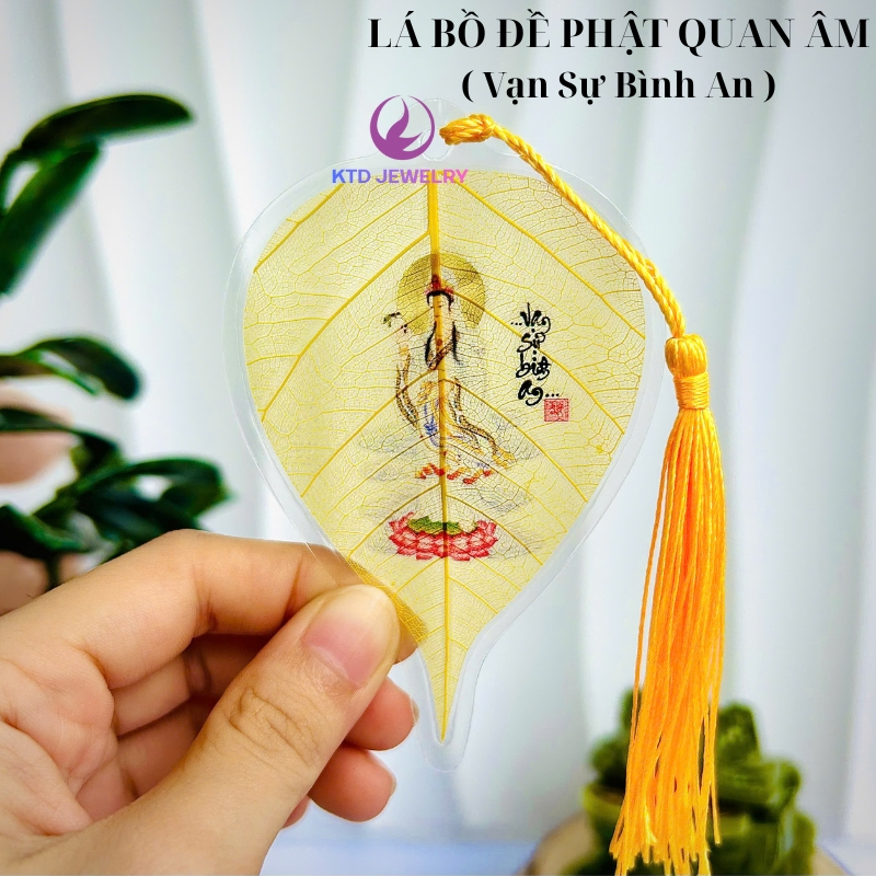 Lá Bồ Đề KATEDA Để Ốp Điện Thoại, Để Bóp Ví, Treo Xe Ô Tô Size 6 x 9cm.
