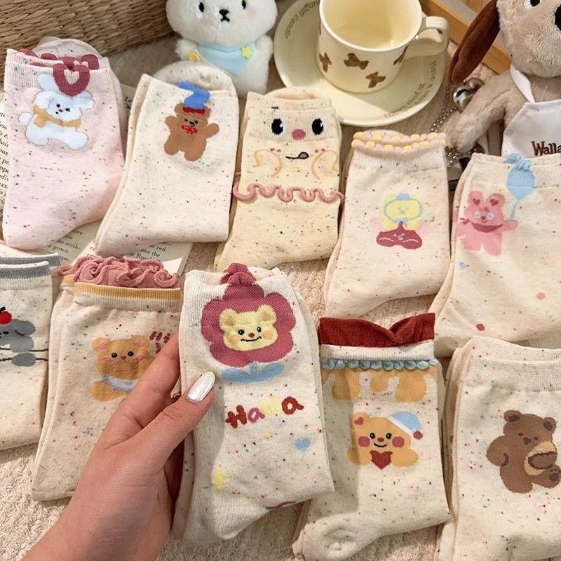 Combo 10 Đôi Tất Nữ Cô Cao Hình Thú HINAKY Ngộ Nghĩnh, Đáng Yêu, Nhiều Mẫu(T1-KHO3)