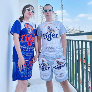 ⚡️Siêu Phẩm⚡️ Set Bộ Thể Thao Quần Áo TIGER XANH mặc nhà Tập Gym VẢI THUN LẠNH Kl2
