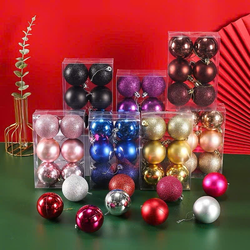 Quả châu trang trí Noel - Quả bóng treo cây thông Giáng sinh kiểu châu mờ