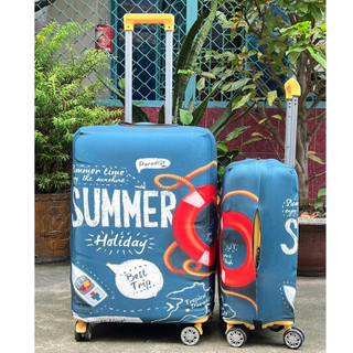 Áo Bọc Vali, Túi Trùm Vali Thun In 3D Co Giãn 4 Chiều Chống xước vali Mẫu SUMMER