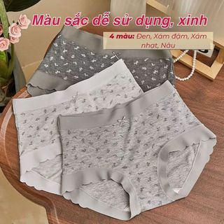 COMBO Quần lót nữ cao cấp cotton dày dặn viền su bèo đính nơ dễ thương, tôn dáng sexy DEVARI L758