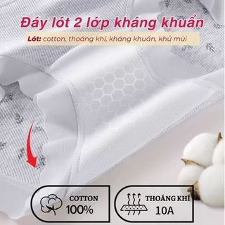 COMBO Quần lót nữ cao cấp cotton dày dặn viền su bèo đính nơ dễ thương, tôn dáng sexy DEVARI L758