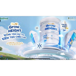[Sữa Bột Nuvi Grow Height 1+ 2+ 800g] Hỗ Trợ Phát Triển Chiều Cao Cho Bé Từ 1-10 Tuổi - Chính Hãng Nutifood