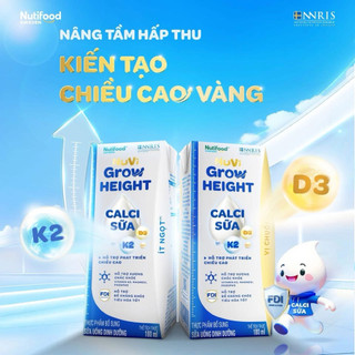 [Sữa Bột Nuvi Grow Height 1+ 2+ 800g] Hỗ Trợ Phát Triển Chiều Cao Cho Bé Từ 1-10 Tuổi - Chính Hãng Nutifood