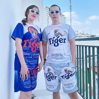 Bộ Thể Thao TIGER XANH IN 3D Nam Nữ Mặc Hè Co Giãn ❤️ MẪU MỚI ❤️ thoải mái năng động - Kl2