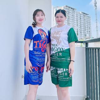 Bộ Thể Thao TIGER XANH IN 3D Nam Nữ Mặc Hè Co Giãn ❤️ MẪU MỚI ❤️ thoải mái năng động - Kl2