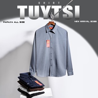 [ BIGSIZE UP TO 135KG ] Áo sơ mi dài tay chỉ dệt nam co giãn Luxury Store . SMDC2