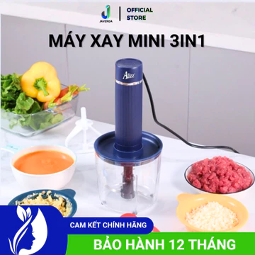 Máy Xay Đa Năng Alizz, Máy Xay Mini 4 Cối, Xay Thịt Tỏi Ớt Rau Củ Gia Vị, Máy Xay Cầm Tay Tiện Lợi
