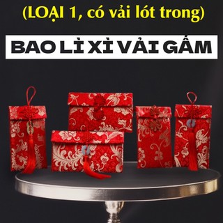 [HÓT] Bao Lì Xì Gấm Tết 2026 - Bao Lì Xì Vải Gấm Cao Cấp , Bao Nạp Tài Mùa Cưới Vải Nhung nhiều hoa văn