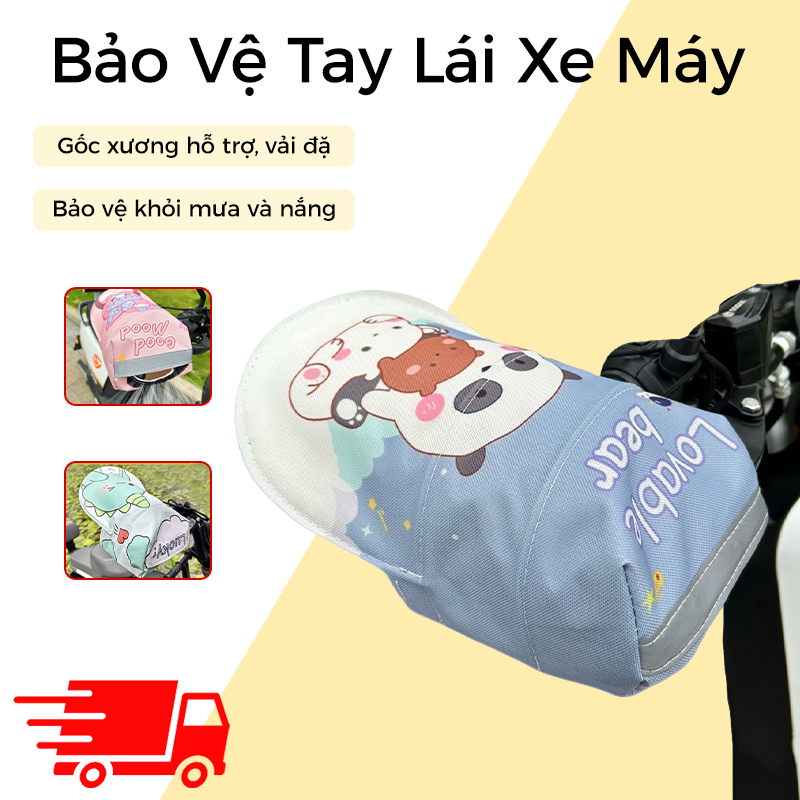 Găng tay chống nắng cho xe đạp điện, chống nước chống tia UV găng tay lái xe máy thoáng khí phản quang ban đêm giúp lái