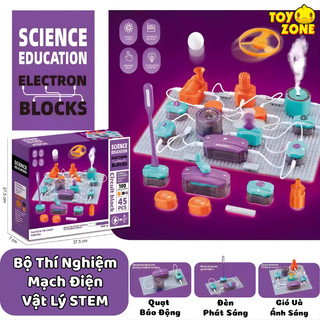 Đồ Chơi Thí Nghiệm Mạch Điện Vật Lý STEM - Bộ Lắp Ráp Khoa Học 25/34/45/53 Chi Tiết Cho Bé Phát Triển Tư Duy Sáng Tạo