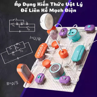 Bộ Thí Nghiệm Mạch Điện Vật Lý STEM-Bộ Đồ Chơi Lắp Ráp Khoa Học 40/70/100/150 Thí Nghiệm Cho Bé Phát Triển Trí Tuệ