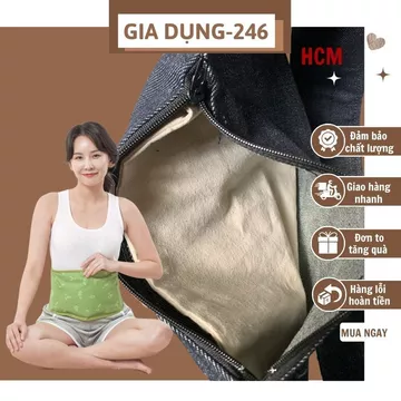 Túi chườm thảo dược set 2 lớp Gia dụng 246 túi chườm ấm mắt cổ tay vai gáy đa năng có đai quấn bụng