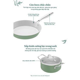 Nồi chảo quánh Mori phủ gốm Olivarte – Chống dính thuần chay, bền bỉ, an toàn mỗi ngày
