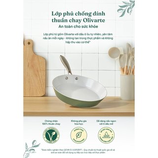 Nồi chảo quánh Mori phủ gốm Olivarte – Chống dính thuần chay, bền bỉ, an toàn mỗi ngày