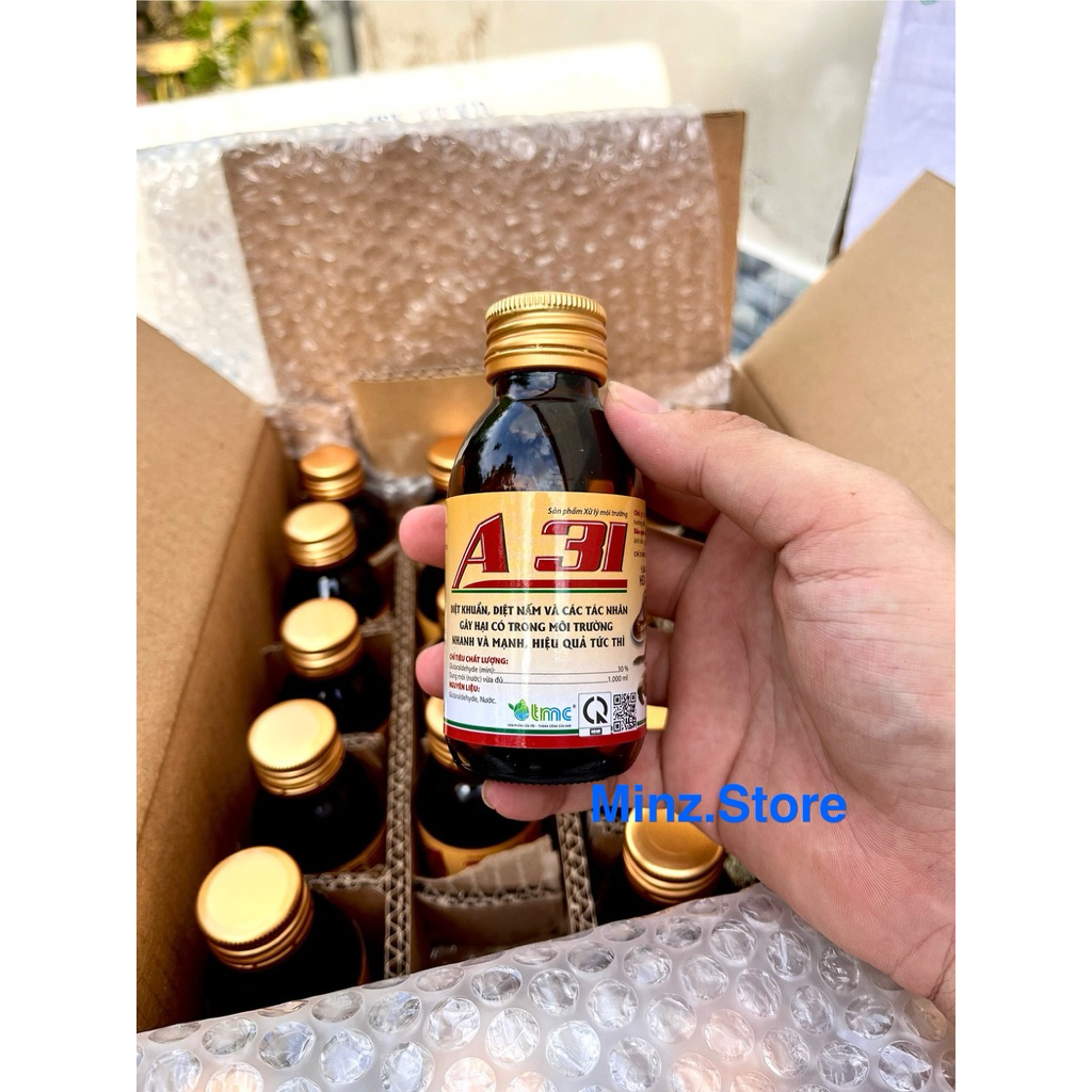 A31 - Diệt vi khuẩn, nấm, ghẻ trên ếch, lươn, cá, ba ba…(100ml)