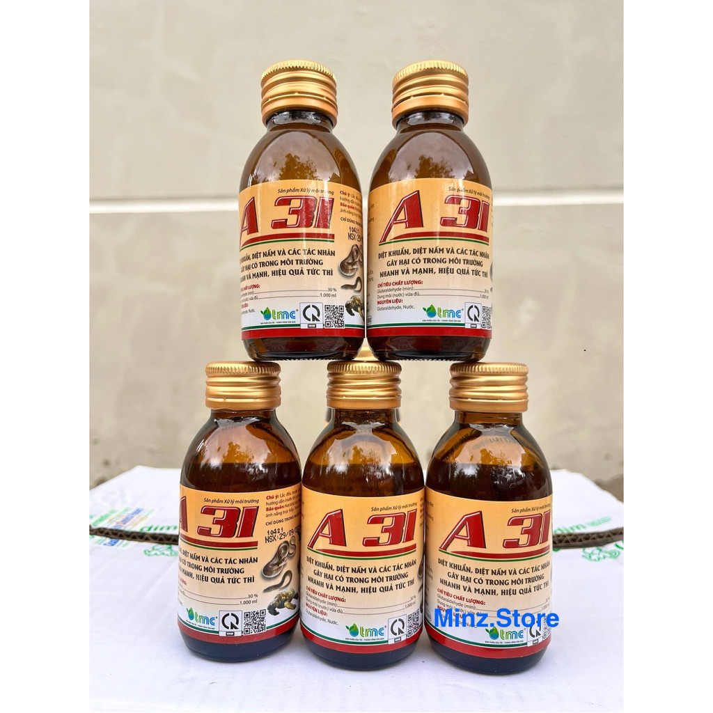 A31 - Diệt vi khuẩn, nấm, ghẻ trên ếch, lươn, cá, ba ba…(100ml)
