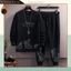 Bộ quần áo nỉ thu đông lót bông ấm áp, họa tiết núi, đủ size S-2XL thể thao năng động