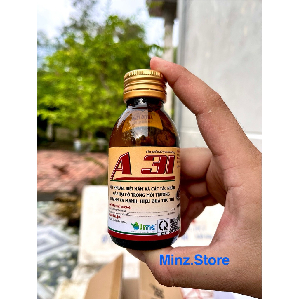 A31 - Diệt vi khuẩn, nấm, ghẻ trên ếch, lươn, cá, ba ba…(100ml)
