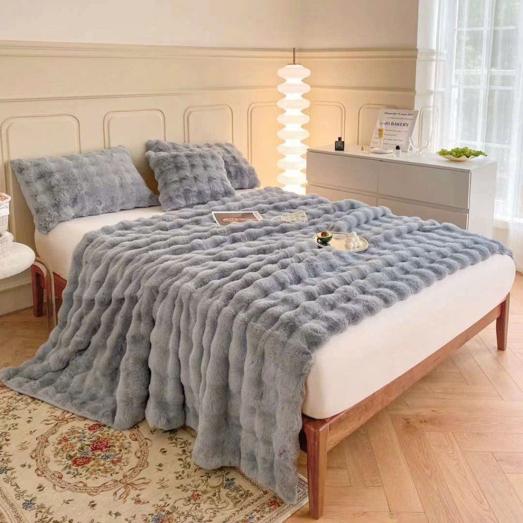 Chăn lông chồn lông siêu mịn, màu sắc sang trọng chất lượng cao Topaz nhập khẩu chính hãng