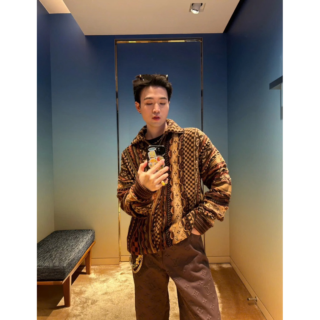 ⚡️[Hight Quality] Áo Khoác Len Ha1f Zip Pu11 Ready To Wear Jacket - Điểm Nhấn Màu Nâu Dệt Hoa Cao Cấp Nam Nữ Street Wear