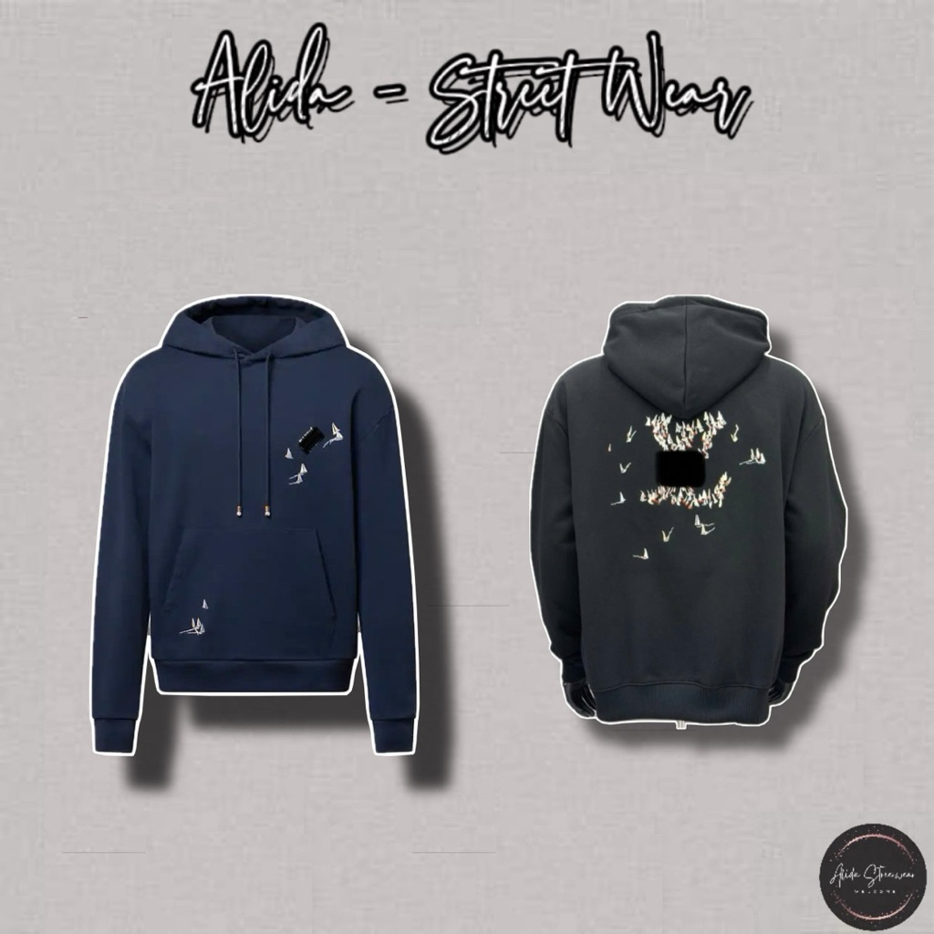 ⚡️[Hight Quality] Áo Hoodie Nam Nữ \/ Marq1 Ready To Wear - Điểm Nhấn Xanh Đen Thêu Thuyen Nổi Cao Cấp Loại 1