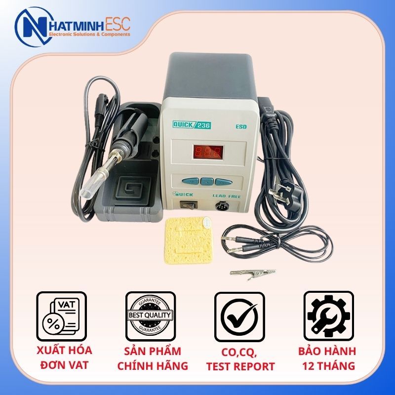Trạm hàn QUICK 236 ESD 90W thông minh chính hãng | Shopee Việt Nam