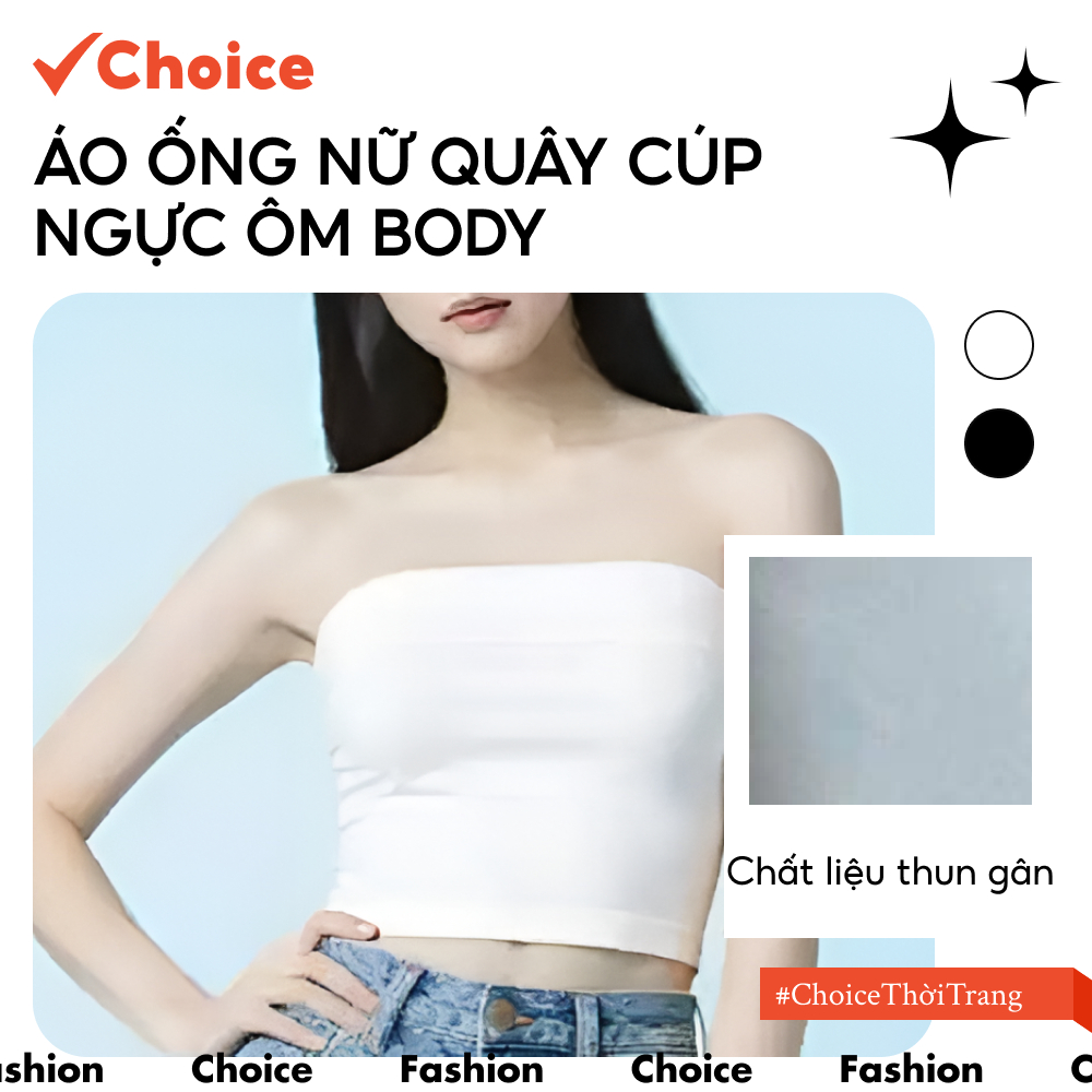 Áo Ống Nữ, Quây Cúp Ngực Ôm Body Choice FA1-0019-106 Phom Dài AH97 Đi Chơi, Mẫu Basic, Dễ Phối Đồ