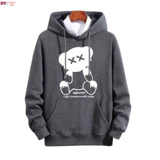Áo hoodie tay dài dáng rộng in Gấu Empathy phong cách hiphop đường phố mùa đông Hàn Quốc cho nam K1