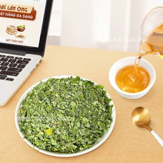 Lá chùm ngây 100g, chùm ngây sấy lạnh, lá xanh, đẹp, dùng pha trà - Lãn Ông