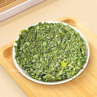 Lá chùm ngây 100g, chùm ngây sấy lạnh, lá xanh, đẹp, dùng pha trà - Lãn Ông