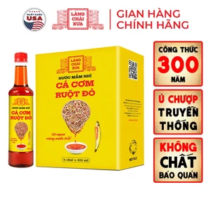 Nước mắm nhỉ cá cơm ruột đỏ truyền thống Làng Chài Xưa chai nhựa 525ml cá ngon vùng nước trồi