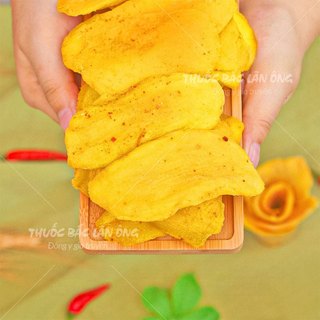 Xoài sấy dẻo 100g, xoài cát tẩm muối ớt, nguyên miếng, không tẩm đường, giữ nguyên vị chua ngọt