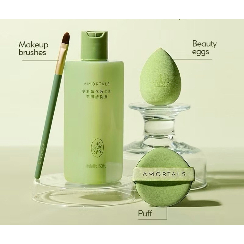 Nước rửa cọ chuyên dụng 150ml – Làm sạch mút và bông trang điểm, an toàn dịu nhẹ