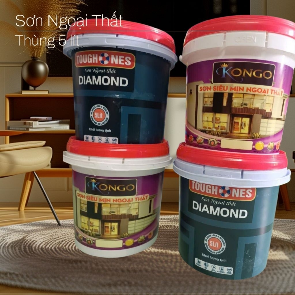 Sơn ngoại thất thùng 5kg ,bảng màu đẹp, nhiều màu lựa chọn