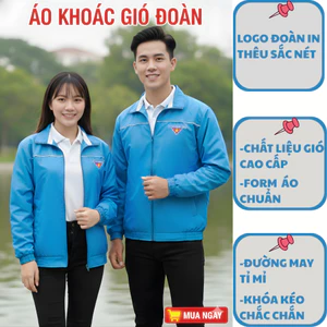 Áo Khoác Gió Đoàn Thanh Niên – Chất Vải Dày Dặn, Giữ Ấm Tốt, Chống Nắng, Chống Nước [LOẠI CAO CẤP]