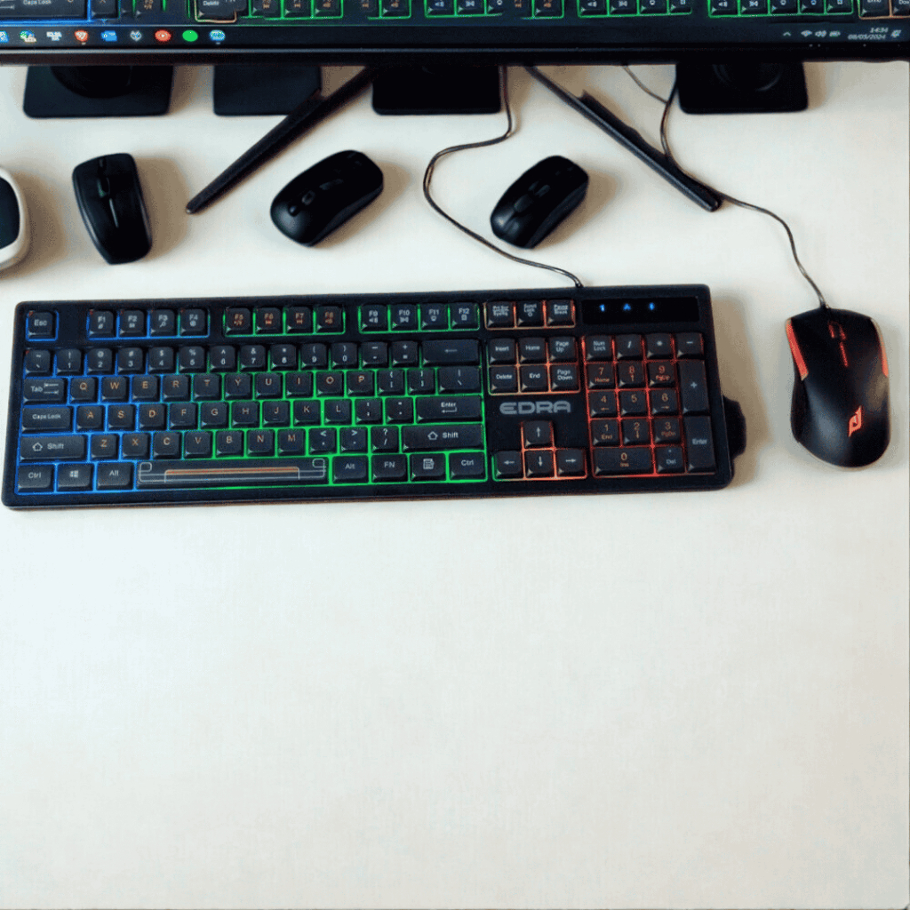 Bộ phím giả cơ Edra EK506, bàn phím gaming giả cơ chính hãng Edra BH Đổi Mới trong 24 Tháng