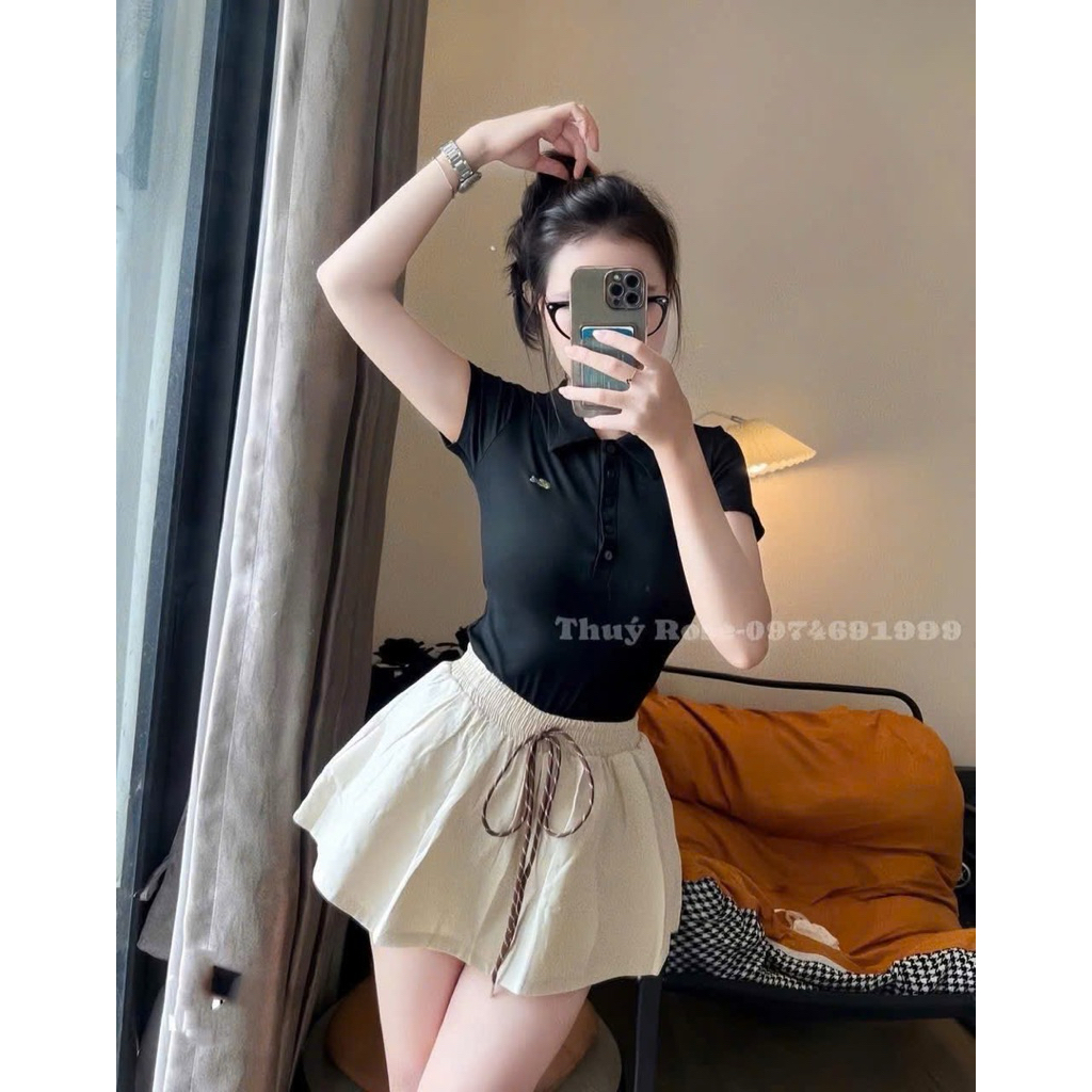 chân váy kaki dáng ngắn