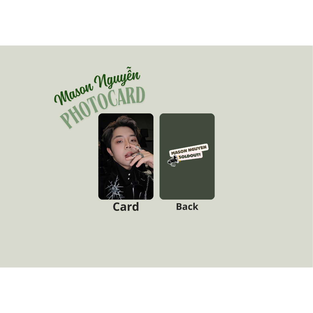 set card bo góc Rapper Mason Nguyễn -Anh trai say hi