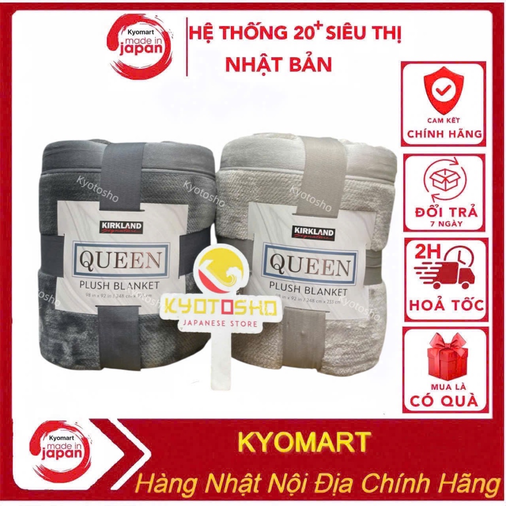 Chăn lông cừu Kirkland Mỹ Queen – Nhập khẩu Costco, có VAT & bill, tờ khai hải quan, chính hãng