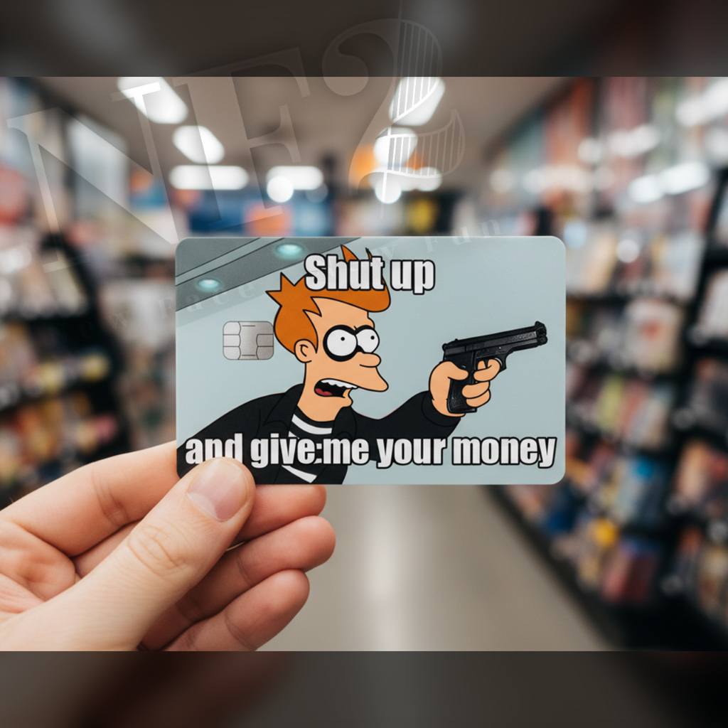 Miếng Dán Trang Trí SHUT UP MEME - Decal Sticker Thẻ ATM (Thẻ Chung Cư, Thẻ Xe, Debit, Credit) NF2