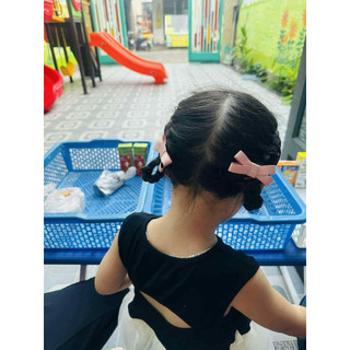 Set kẹp nơ đôi lụa hàn cho bé