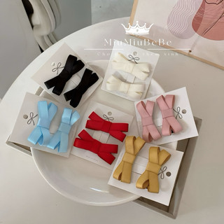 Set kẹp nơ đôi lụa hàn cho bé