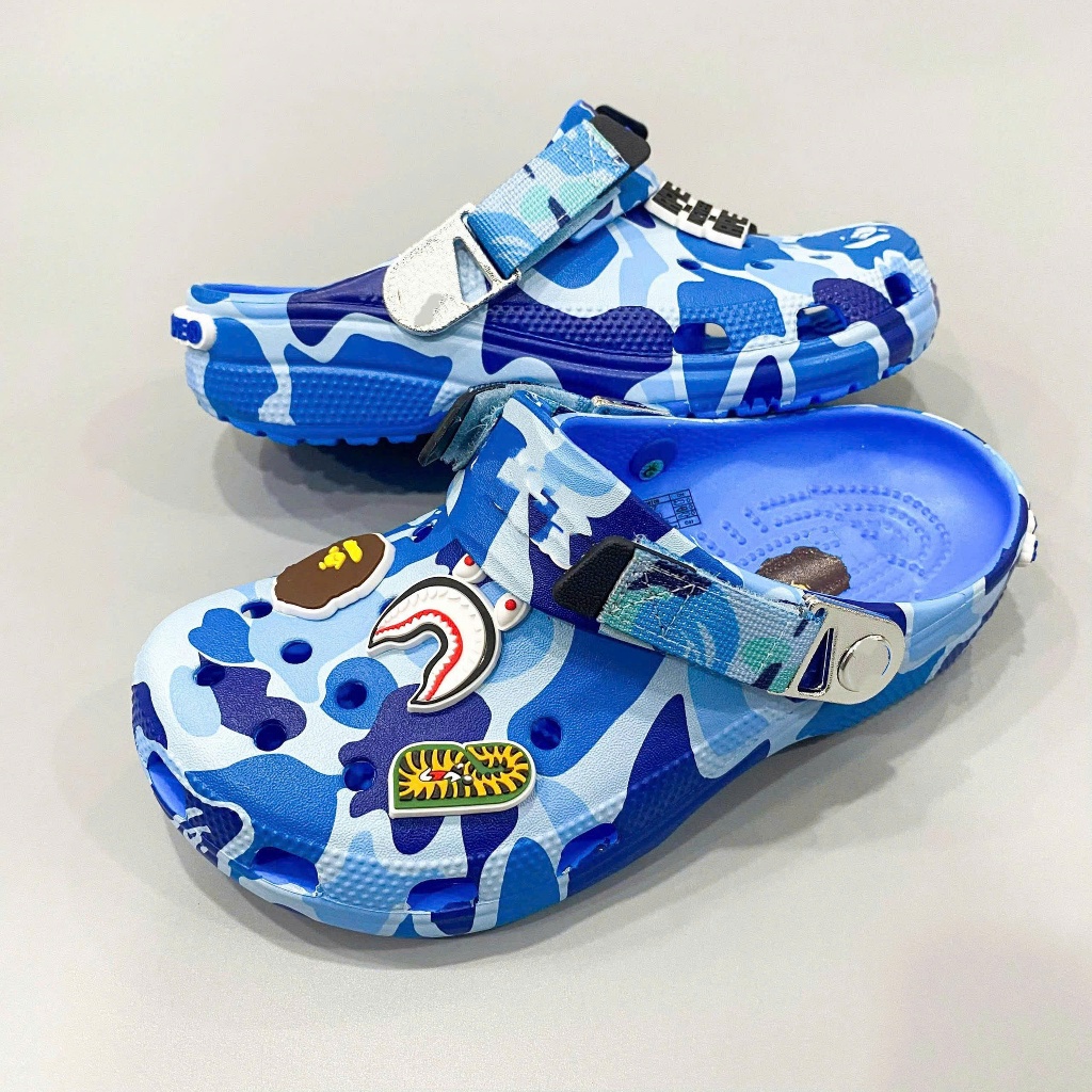 Dép sục classic bape unisex, sục bape nam nữ tặng kèm charm 3d chủ đề cao cấp trang trí | BigBuy360 - bigbuy360.vn