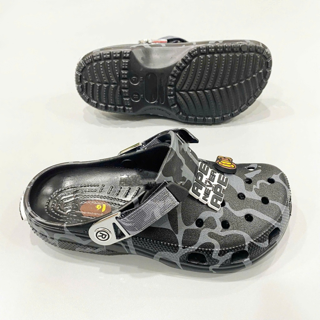 Dép sục classic bape unisex, sục bape nam nữ tặng kèm charm 3d chủ đề cao cấp trang trí | BigBuy360 - bigbuy360.vn