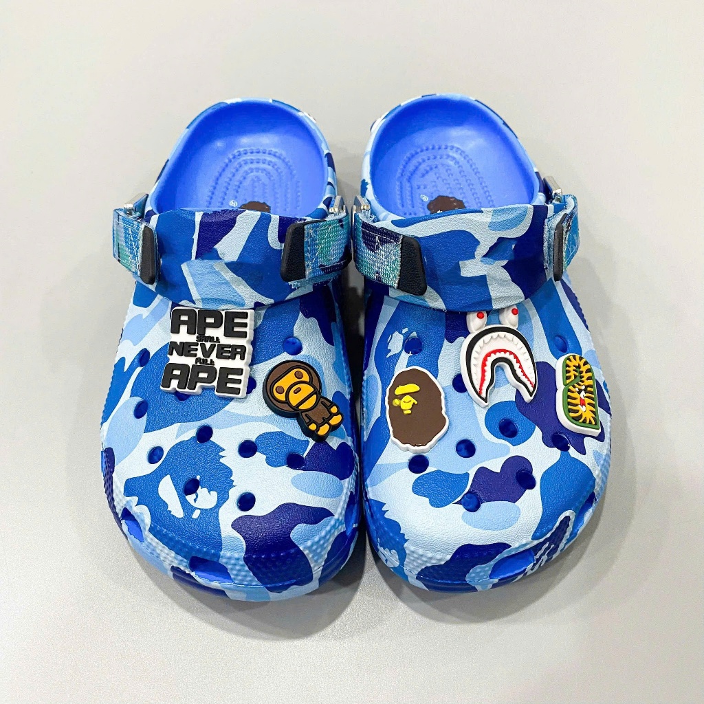 Dép sục classic bape unisex, sục bape nam nữ tặng kèm charm 3d chủ đề cao cấp trang trí | BigBuy360 - bigbuy360.vn