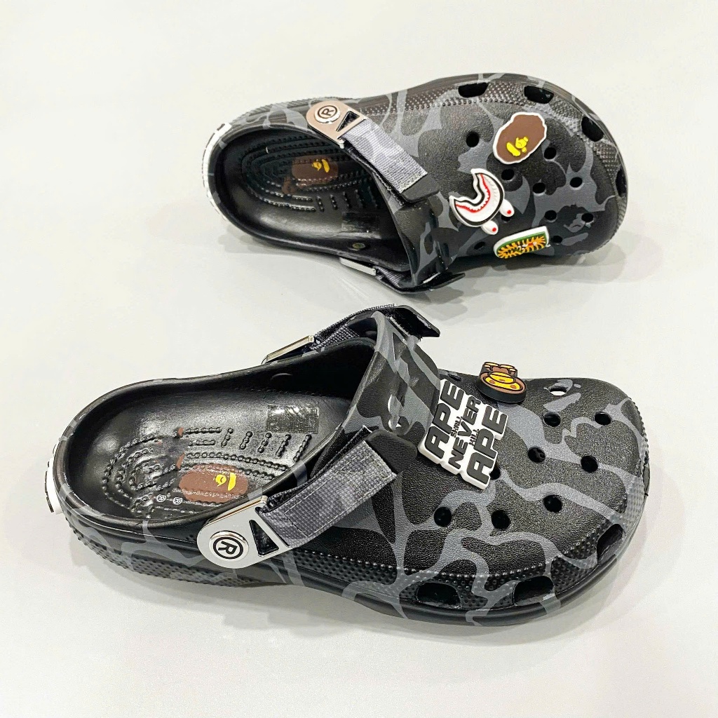 Dép sục classic bape unisex, sục bape nam nữ tặng kèm charm 3d chủ đề cao cấp trang trí | BigBuy360 - bigbuy360.vn