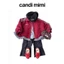 CANDI MIMI Áo Khoác Đỏ Pha Viền Kẻ Kéo Khoá NL5778